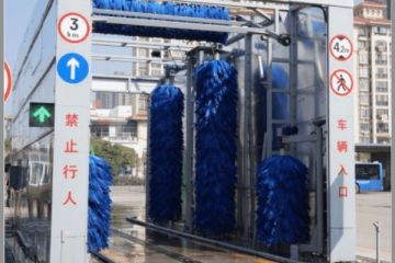 全自動(dòng)公交車(chē)卡車(chē)智能洗車(chē)機(jī)傷車(chē)漆嗎[隆茂鑫晟]